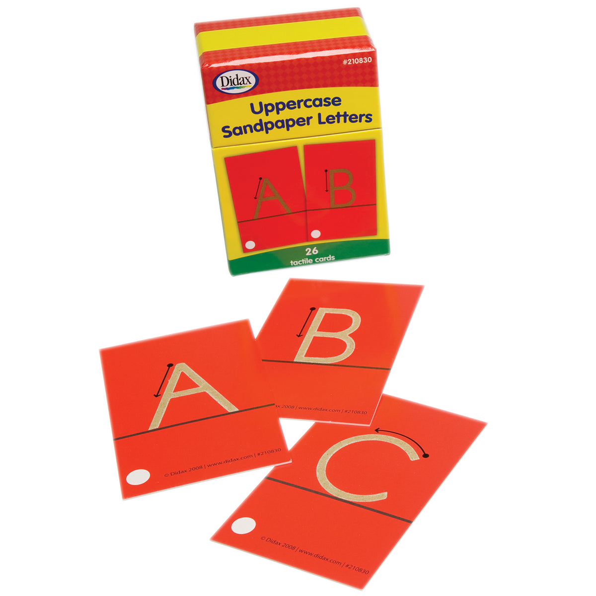 Tactile Sandpaper Uppercase Letters 26-Card Set
