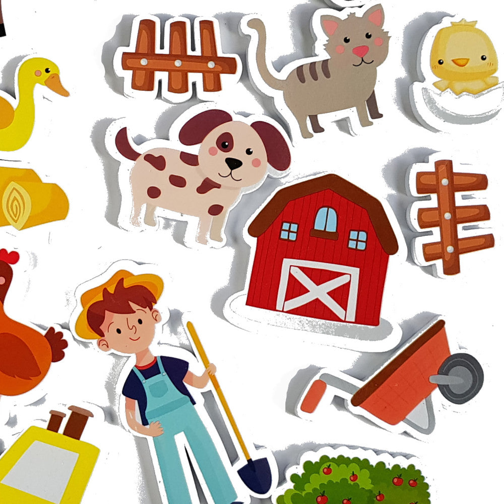 Buddy & Barney: Farm Bath Time Stickers - 19 Reusable Foam Stickers