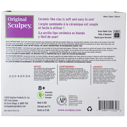 Sculpey: Original Sculpey Clay: White - 1.75 lb - Polymer Oven Bake Clay