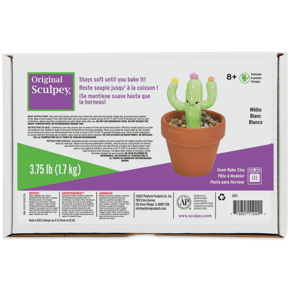 Sculpey: Original Sculpey Clay: White - 3.75 lb - Polymer Oven Bake Clay