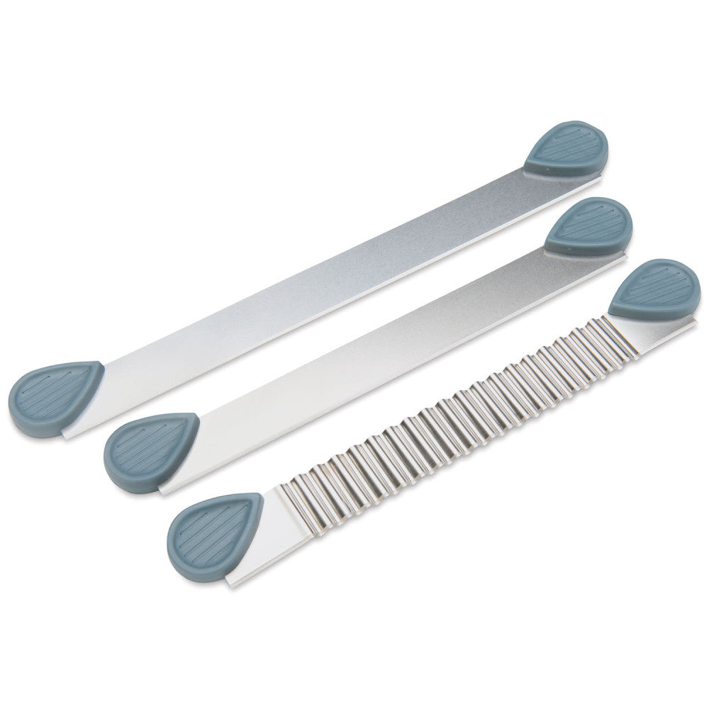 Sculpey: Tools Clay Blades Set Of 3 - stainless-steel, Type Blades: Rigid - Wavy