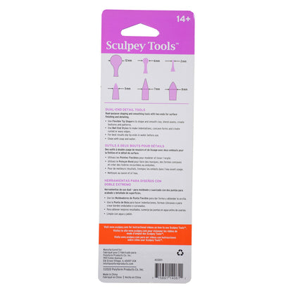 Sculpey Tools: Dual End Detail Tools - 3pc Set - Sculpting Tools