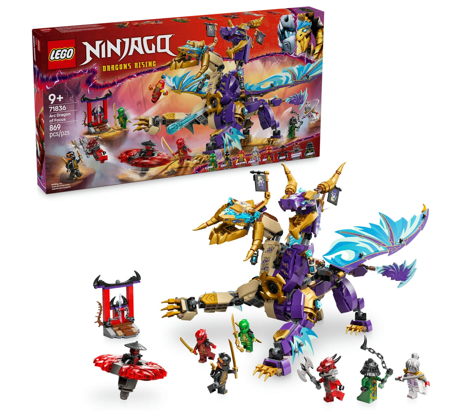 LEGO® NINJAGO® Arc Dragon of Focus Ninja Toy Set 71836