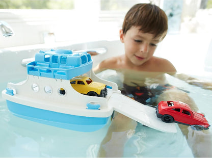 Green Toys Ferry Boat With 2 Mini Cars Eco-Friendly Recycled Plastic Vehicle Playset