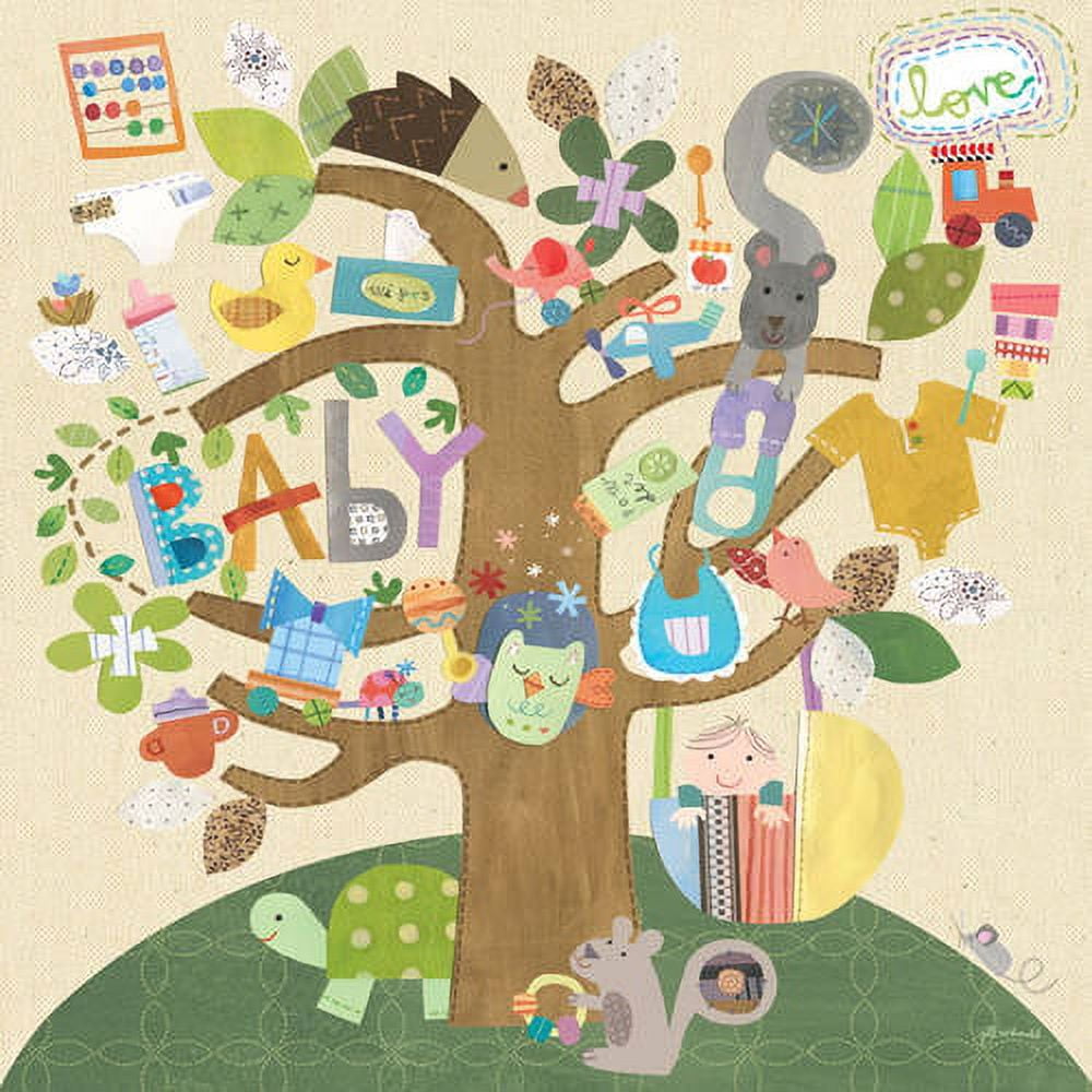 Oopsy Daisys Rock A Bye Tree by Jill McDonald – Colorful Nursery Wall Art