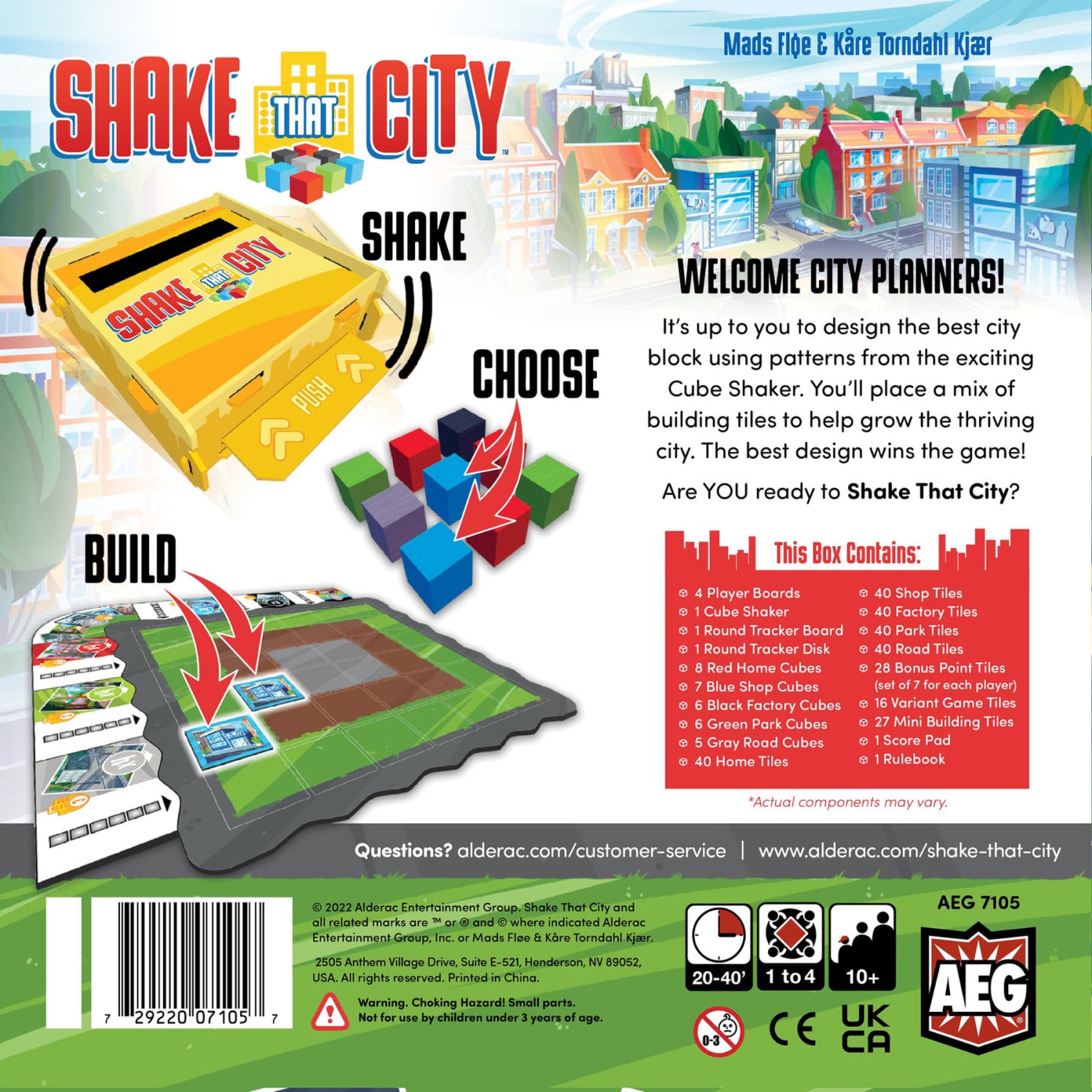 Shake That City Strategy Board Game - Urban Planning Dexterity Challenge