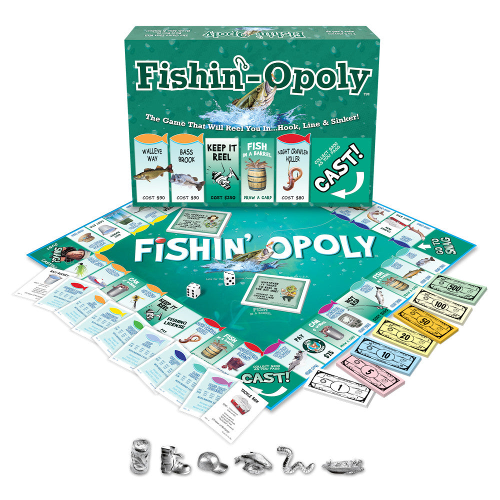 Late for the Sky Fishin'-Opoly Board Game for Family Game Night