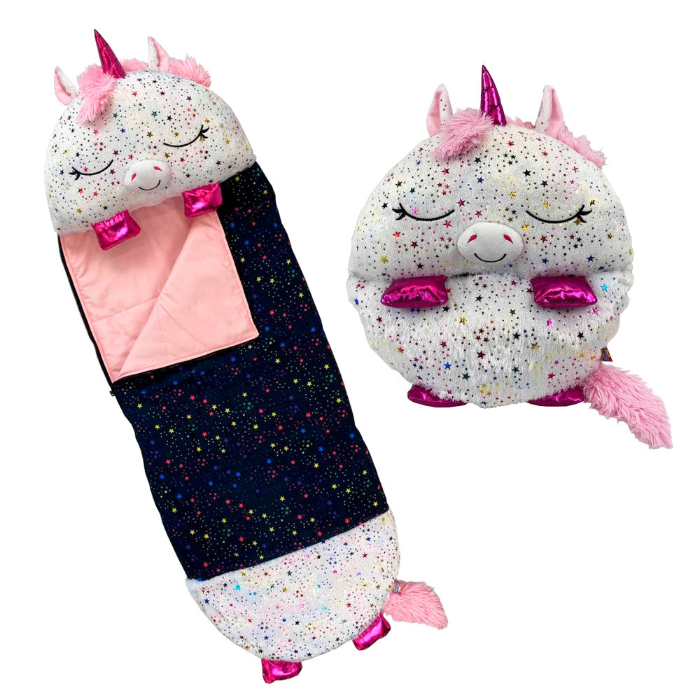 Happy Nappers: Pillow & Sleepy Sack: Medium - Shimmer Unicorn, Kids 3+