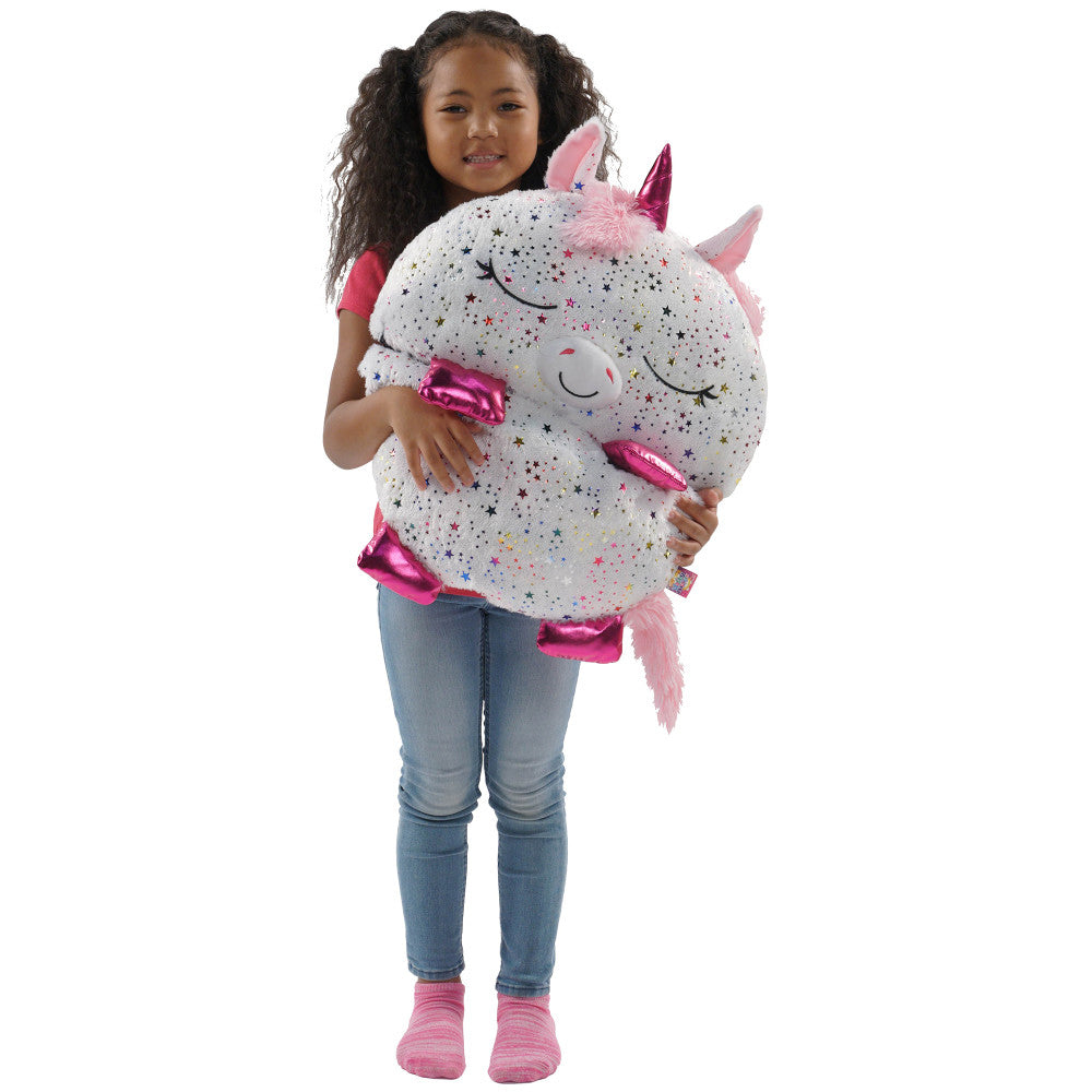 Happy Nappers: Pillow & Sleepy Sack: Medium - Shimmer Unicorn, Kids 3+