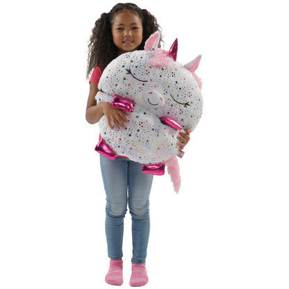 Happy Nappers: Pillow & Sleepy Sack: Medium - Shimmer Unicorn, Kids 3+