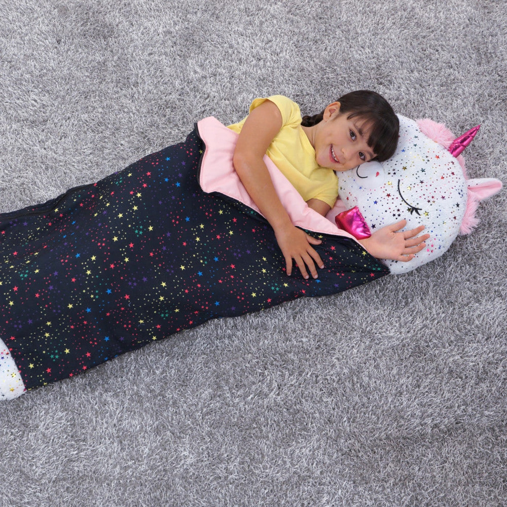 Happy Nappers: Pillow & Sleepy Sack: Medium - Shimmer Unicorn, Kids 3+