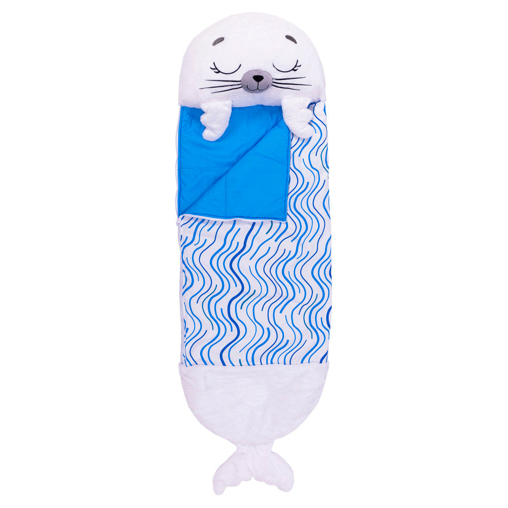 Happy Nappers: Pillow & Sleepy Sack: Medium - Sammy The Seal, Kids 3+