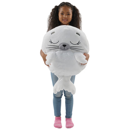 Happy Nappers: Pillow & Sleepy Sack: Medium - Sammy The Seal, Kids 3+