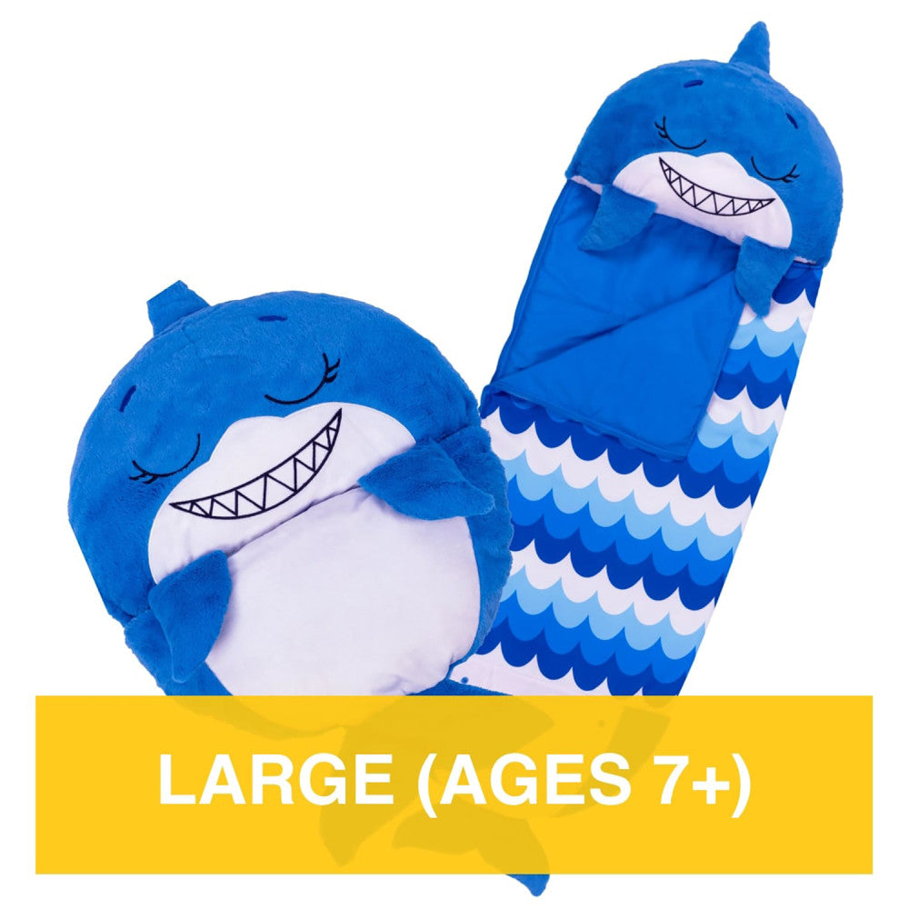 Happy Nappers: Pillow & Sleepy Sack: Large - Blue Shark, Kids 7+