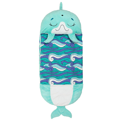 Happy Nappers: Pillow & Sleepy Sack: Large - Dolphin Disco, Kids 7+
