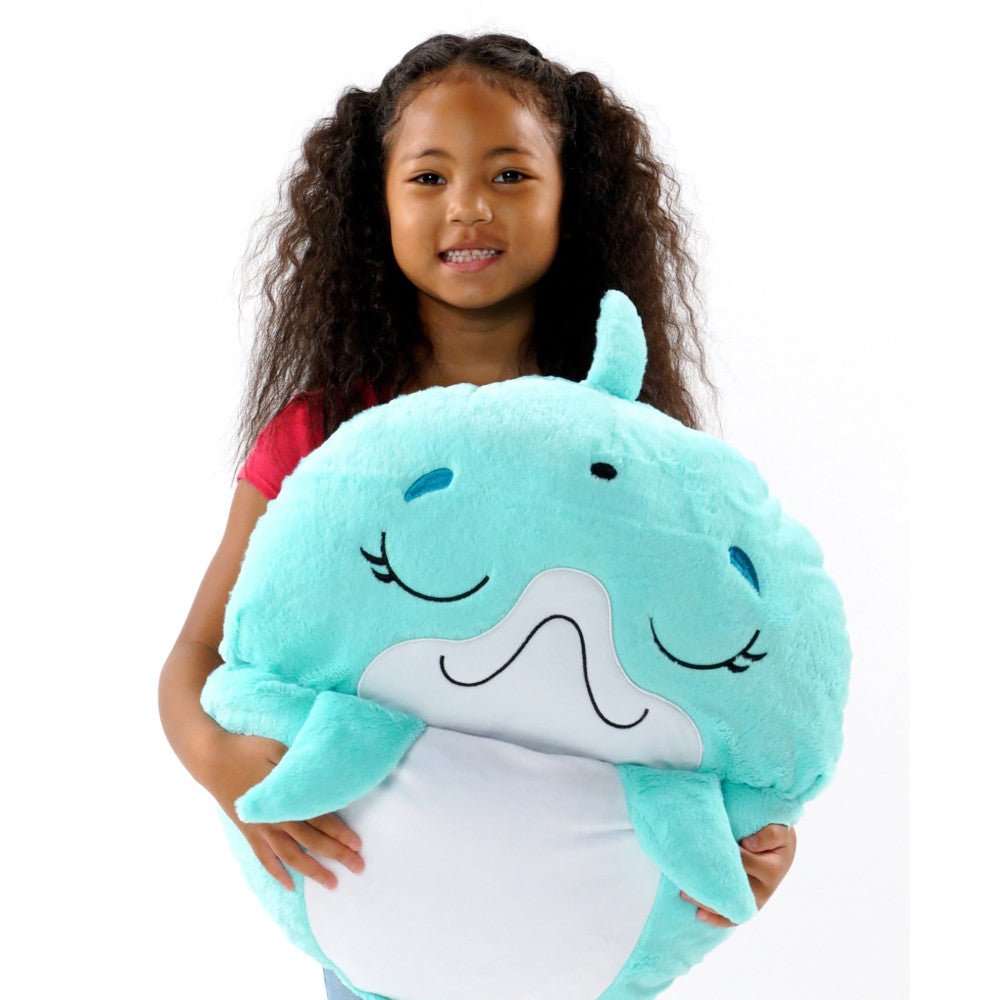 Happy Nappers: Pillow & Sleepy Sack: Large - Dolphin Disco, Kids 7+
