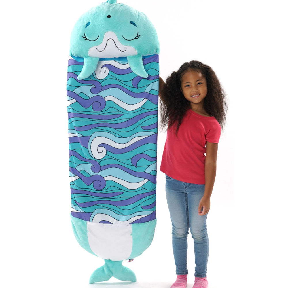 Happy Nappers: Pillow & Sleepy Sack: Large - Dolphin Disco, Kids 7+