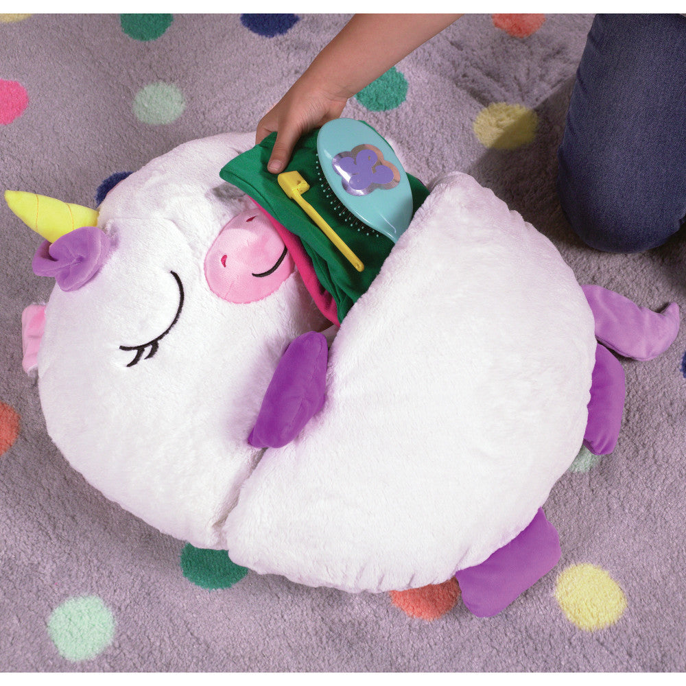 Happy Nappers: Pillow & Sleepy Sack: Medium - White Unicorn, Kids 3+