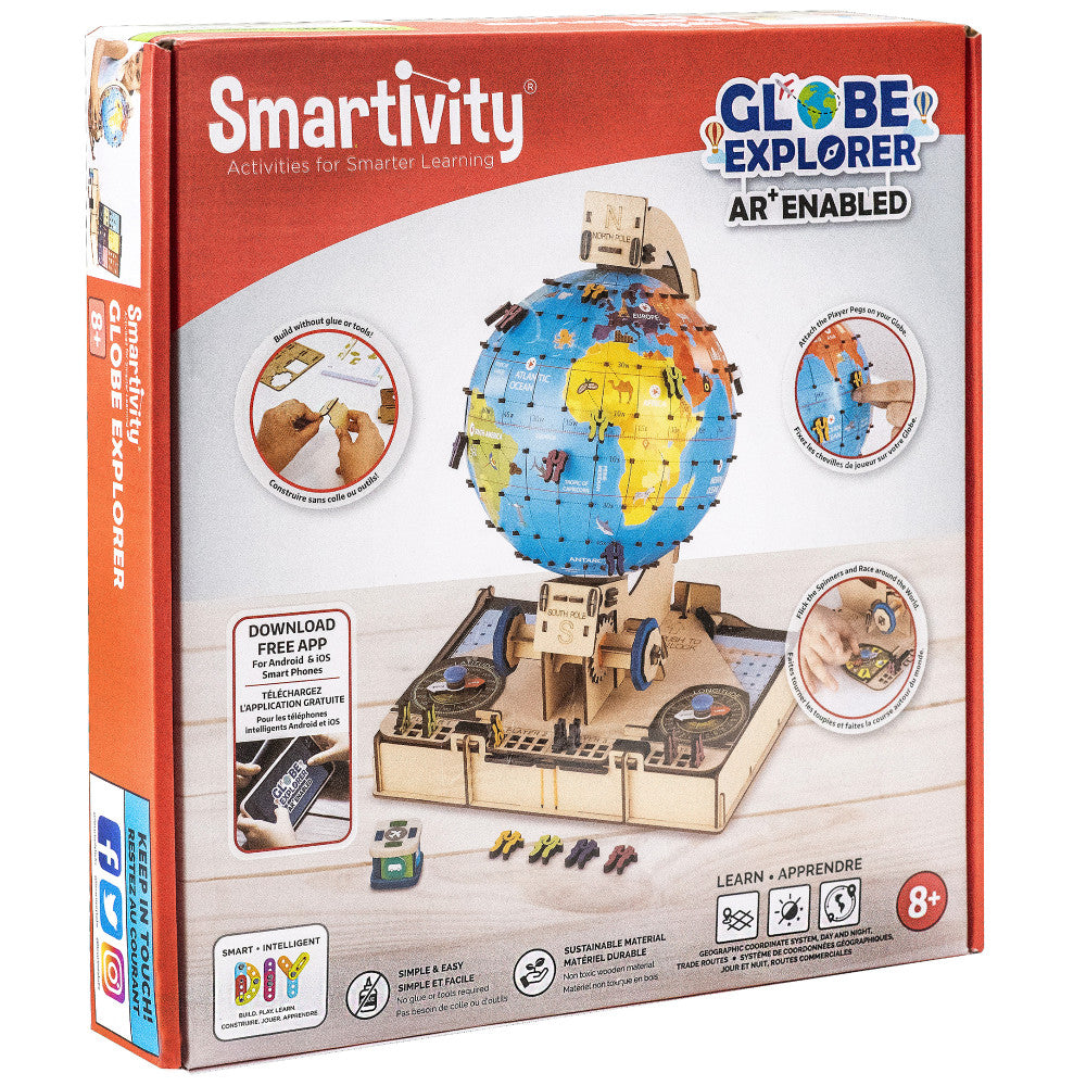 Smartivity Globe Explorer - Interactive Wooden STEM Globe for Kids 8+