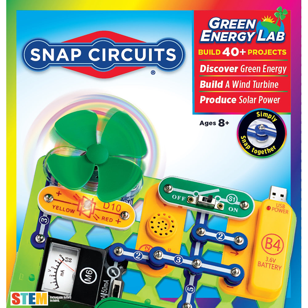 Snap Circuits Green Energy LAB - Solar, Wind & Hydro Power - Electroni ...