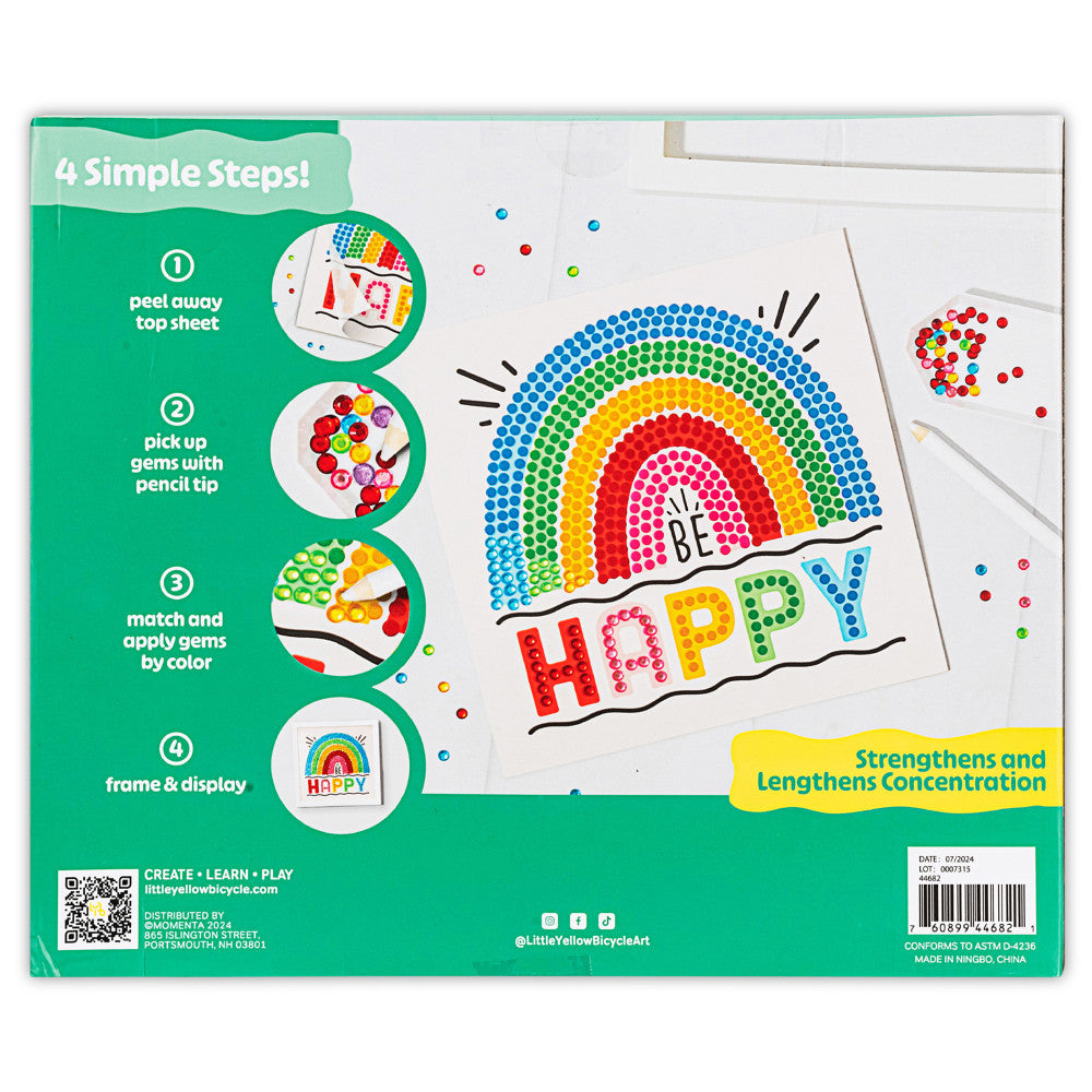 Little Yellow Bicycle: Rainbow & Blooms Gem Art Kit - 1100+ pc Set