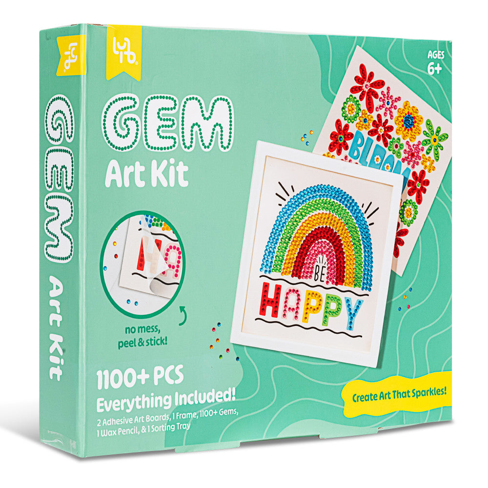 Little Yellow Bicycle: Rainbow & Blooms Gem Art Kit - 1100+ pc Set