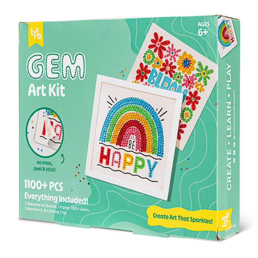 Little Yellow Bicycle: Rainbow & Blooms Gem Art Kit - 1100+ pc Set