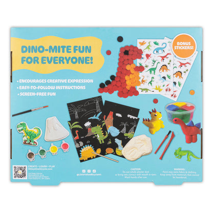 Little Yellow Bicycle: 5-In-1 Dino Craft Kit - Multi-Project Dinosaur-Themed DIY Craft Set