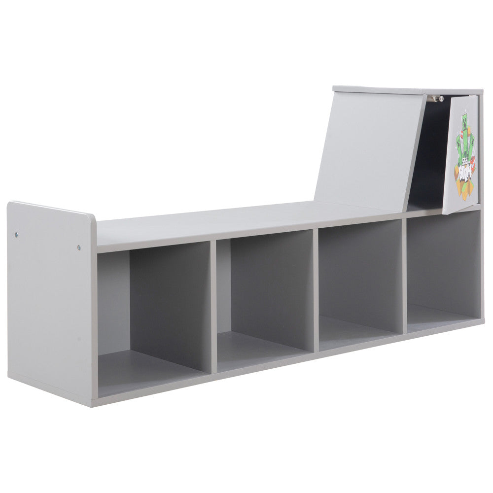 Minecraft: Storage Bench - Wooden Storage w/ Cushioned Reading Shelf
