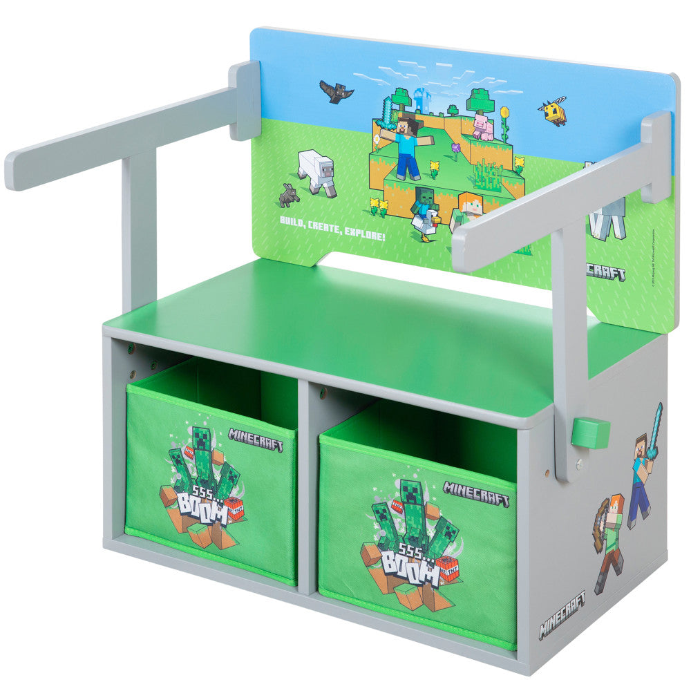 Minecraft 2-In-1 Convertible Bench & Table - Magical Furniture Transfo ...