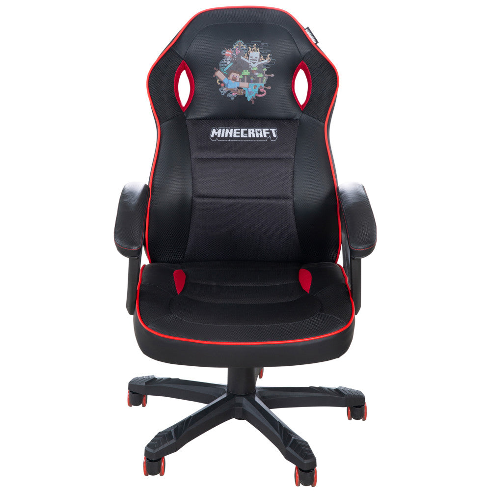 Minecraft Adventure Gaming Chair - Black-Red - Adult Desk Throne – Toys ...