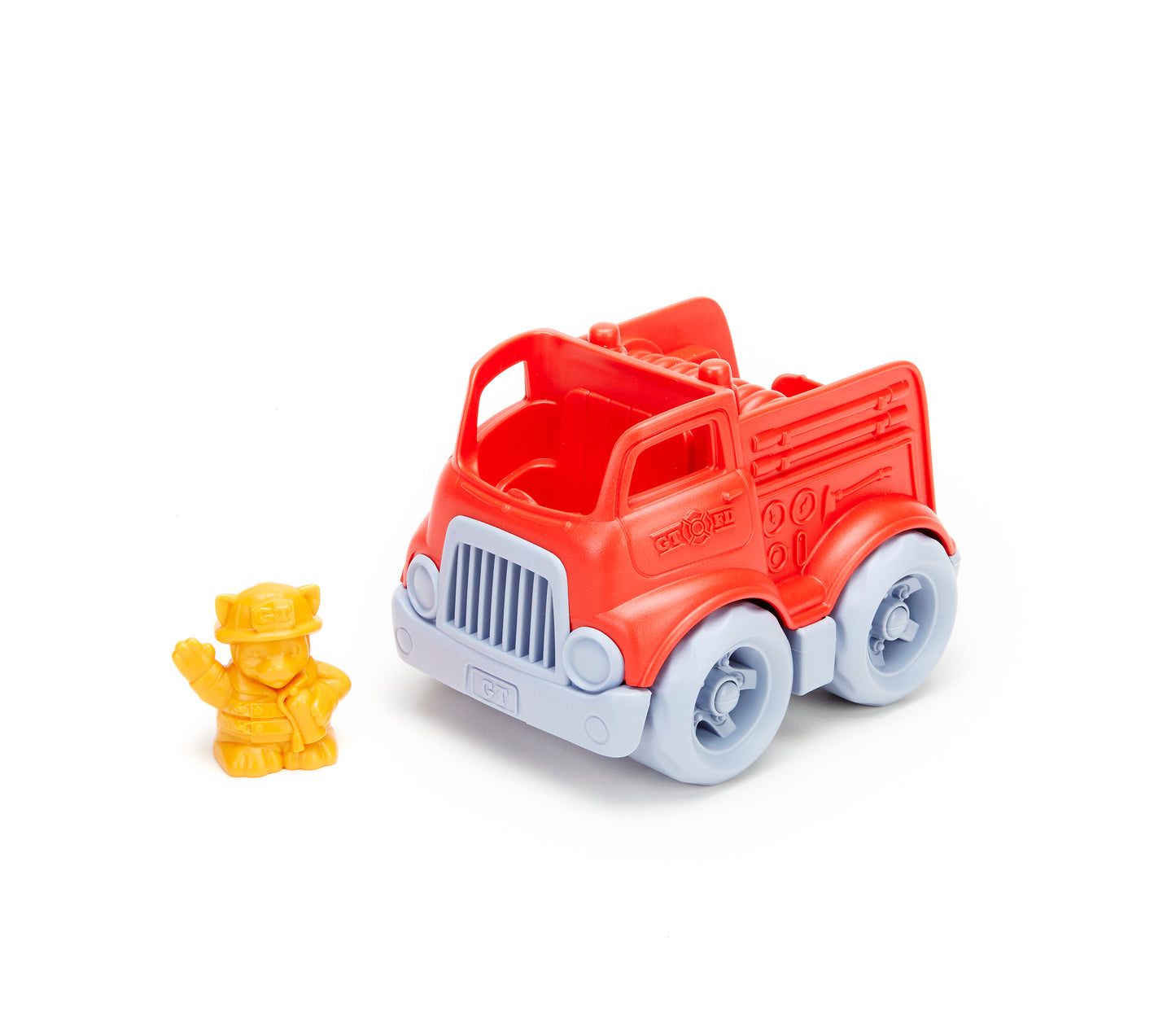 Green Toys Eco-Friendly Mini Fire Engine with Firefighting Cat Character