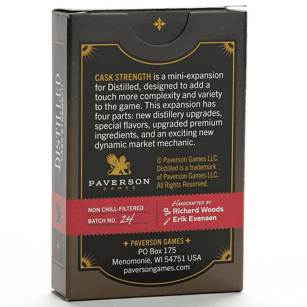Paverson Games: Distilled: Cask Strength - 55 Card Mini Expansion, Strategy Board Game, Ages 14+, 1-5 Players