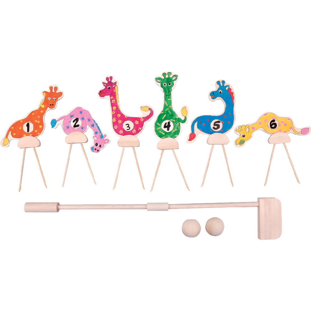 Build A Game Critter Croquet Set for Kids, Multicolor Art & Play Game
