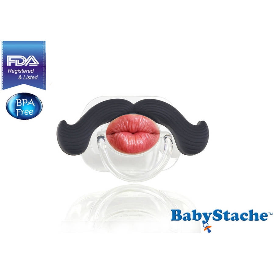 Babystache Kissable Mustache & Lips Pacifier