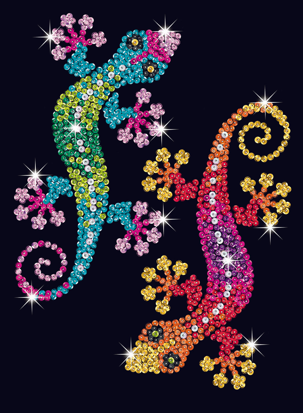 Sequin Art Blue Collection Shimmering Geckos Craft Kit - Blue