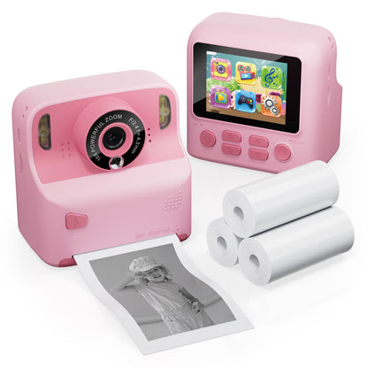 Contixo KC2 pink instant print camera for kids with 2.4 inch screen and printer rolls