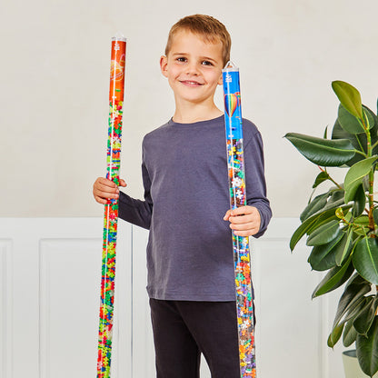 Plus-Plus: Super Tube - Neon Color Mix - 500 Pieces, Kids Ages 5+