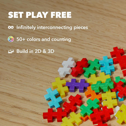 Plus-Plus: Super Tube - Neon Color Mix - 500 Pieces, Kids Ages 5+