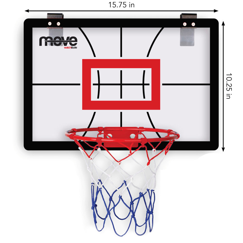 Watchitude Move Slam Dunk Pro: Indoor Basketball Hoop Set for Kids