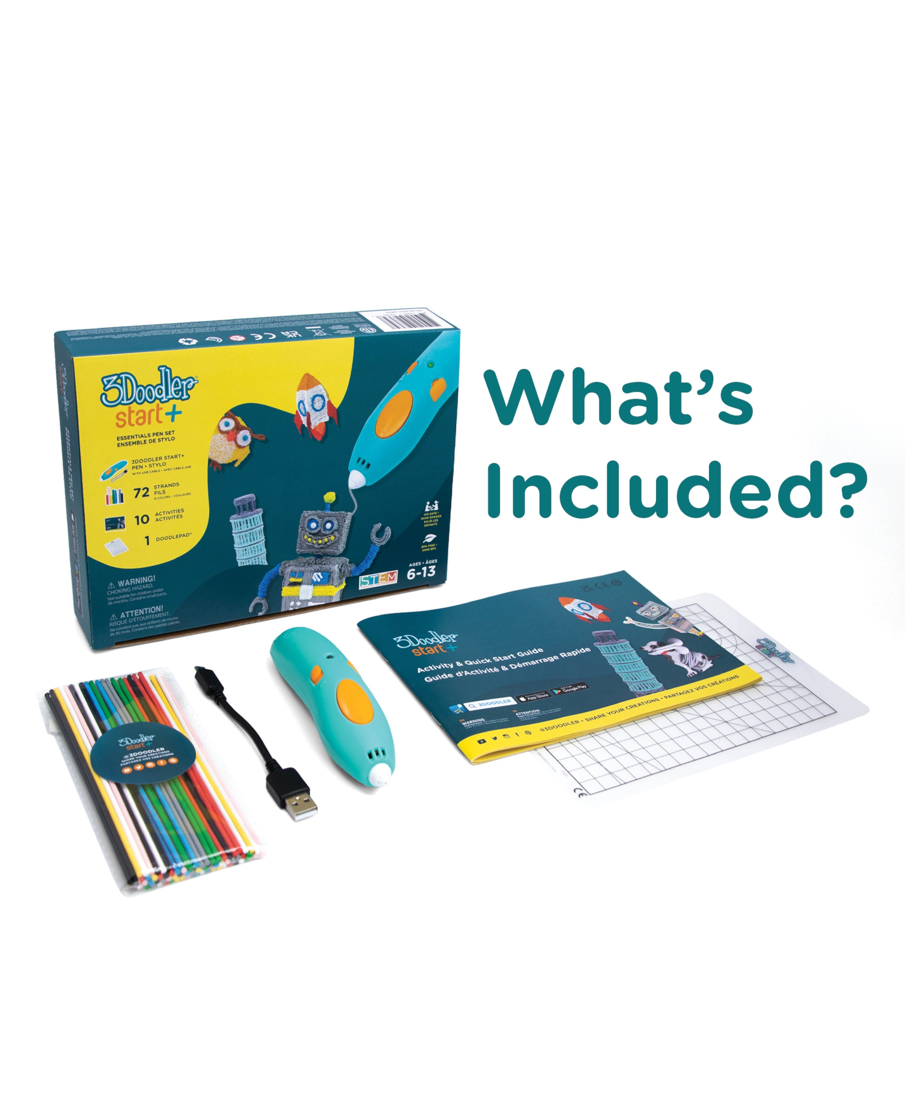 3Doodler Start+ Essentials 3D Printing Pen Set – Toys