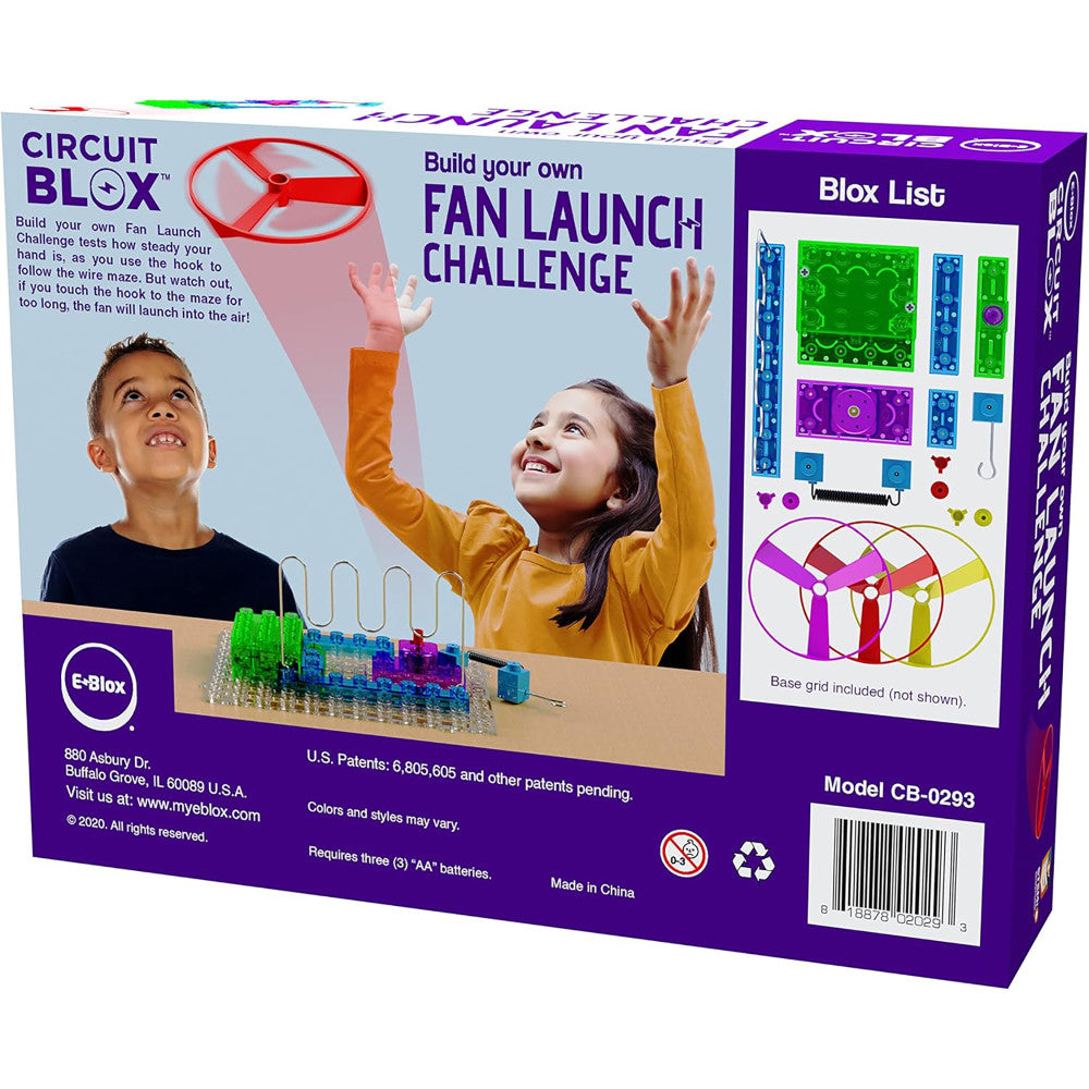 E-Blox: Circuit Blox: BYO Fan Launch Challenge - Wire Maze, Block DIY STEM, Kids Ages 5+