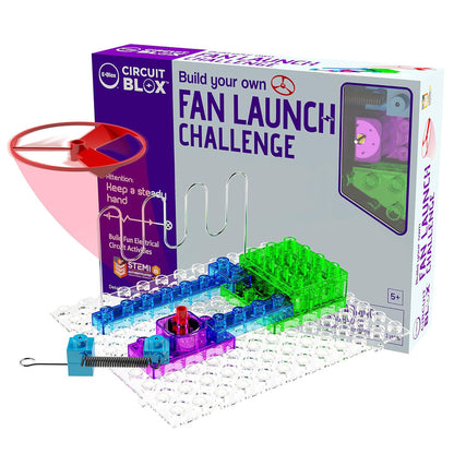 E-Blox: Circuit Blox: BYO Fan Launch Challenge - Wire Maze, Block DIY STEM, Kids Ages 5+