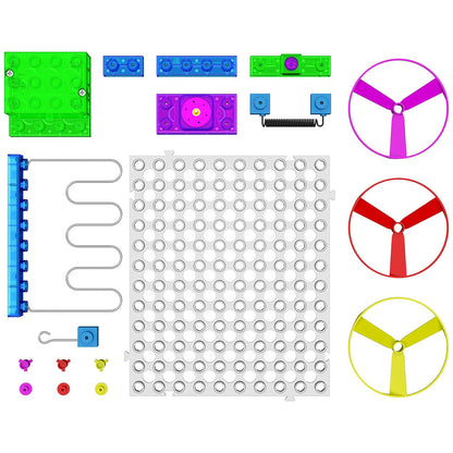 E-Blox: Circuit Blox: BYO Fan Launch Challenge - Wire Maze, Block DIY STEM, Kids Ages 5+