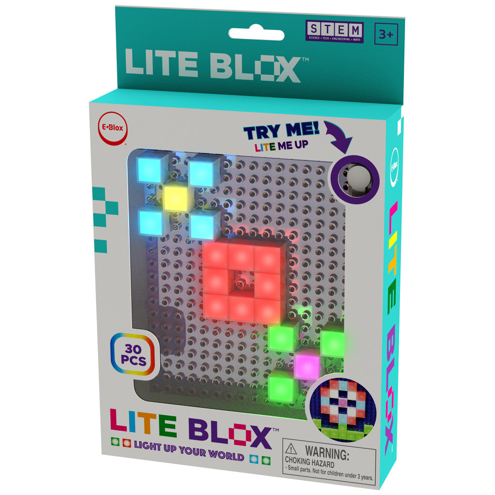 E-Blox: Lite Blox: BYO Light Mosaics - 30pcs, Kids Ages 3+