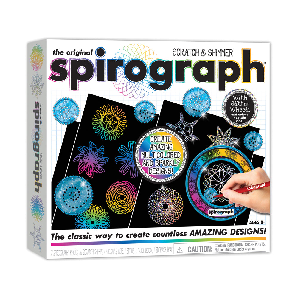 Scratch Paper Design Color:red Spirograph Deluxe Scratch & Shimmer Art Set - Creative Drawing Kit ...