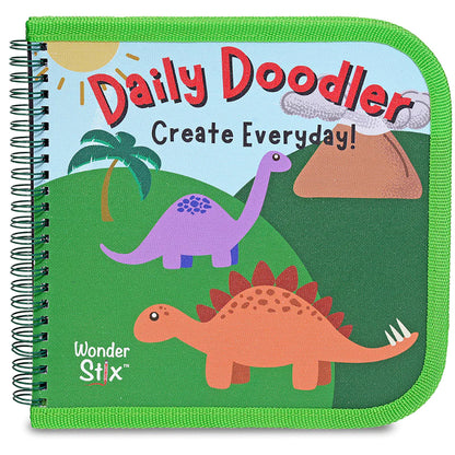 The Pencil Grip Daily Doodler Dino-Themed Reusable Activity Book with Wonder Stix