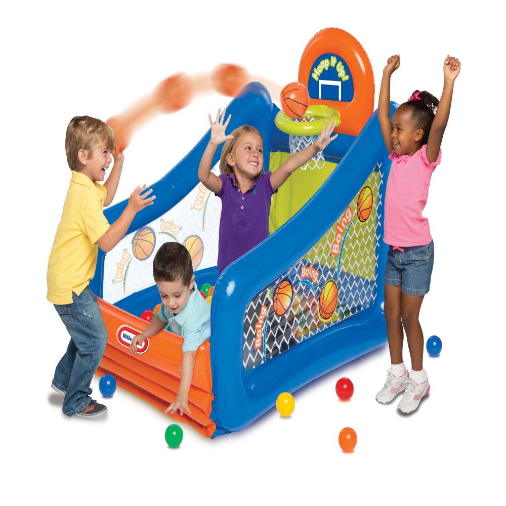 Little Tikes Hoop It Up! Play Center Ball Pit - Inflatable Basketball and Ball Pit Combo