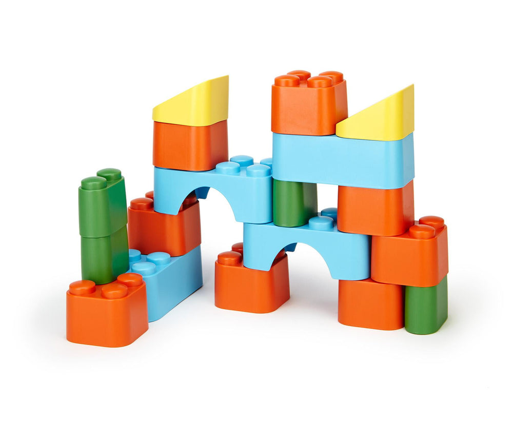 Green Toys Eco-Friendly 18-Piece Colorful Block Set for Kids