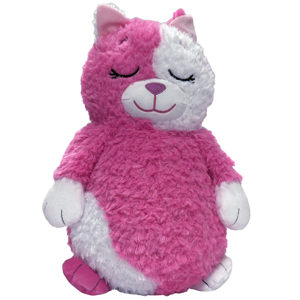 Happy Nappers Adorable Storables 15 inch Cat Plush - Pink & White